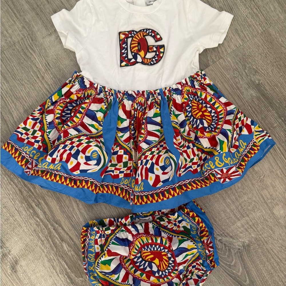 Dolce & Gabbana Multicolor Baby Dress Set